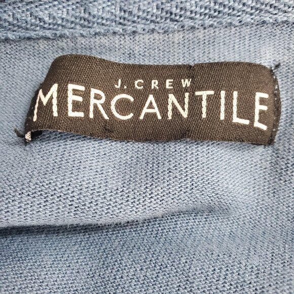 J. Crew Mercantile Men's Blue Long Sleeve Fitted ¼ Zip Pullover - Size Large - Picture 4 of 15